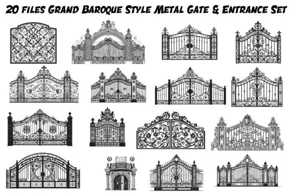 20 Grand Baroque Style Metal Gate Collection Overview