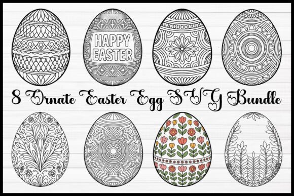 8 Ornate Easter Egg SVG Bundle: A Comprehensive Guide to Intricate Spring Designs