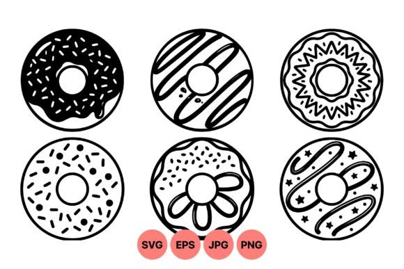 Black and White Donut Clipart: A Strategic Asset for Design Workflows