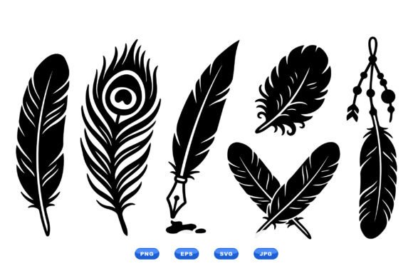 Boho Feather Clipart Collection for Design