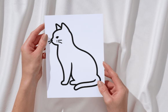 Cat SVG Outline Sitting Cat Cut File: A Versatile Resource for Creative Projects