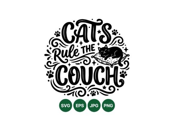 Cats Rule the Couch Design: A Vector Art Guide