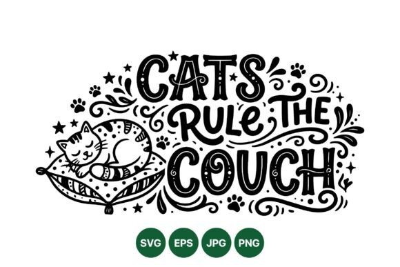 Cats Rule the Couch SVG Design: Elevating Creative Workflows with Vector Precision
