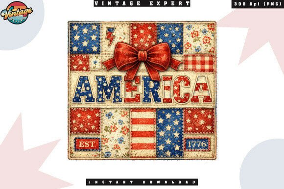 Celebrating Independence with Vintage Patriotic Patchwork: A Guide to Digital Quilt Designs
