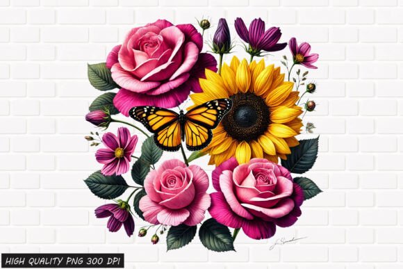 Colorful Butterfly Clipart 10 PNG File