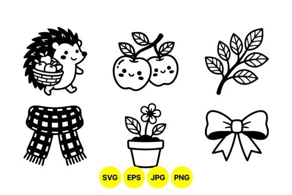 Cute Autumn Harvest Clipart Set