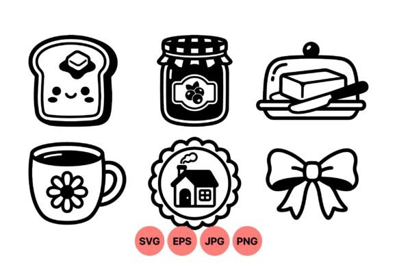 Cute Breakfast Icon SVG Pack: Elevating Your Morning-Themed Designs