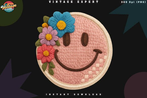 Cute Pink Smile Crochet Yarn Faux PNG: Elevating Digital Design with Textured Warmth