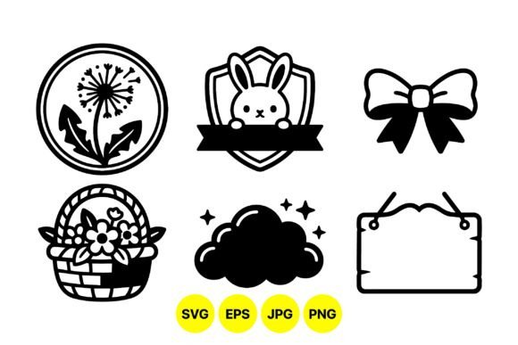 Cute Spring Icon Clipart Pack: Elevating Your Creative Projects with Minimalist Design