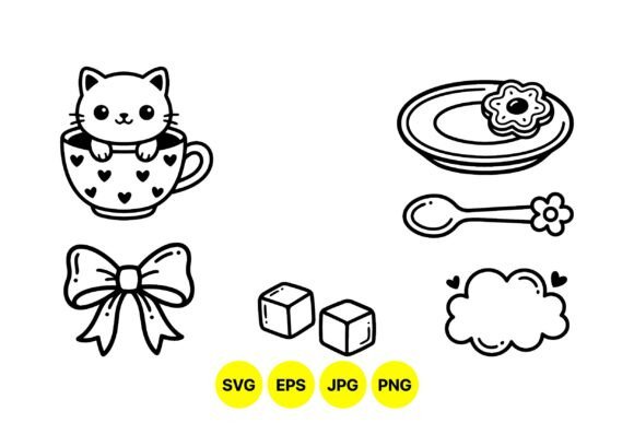Cute Tea Time Cat Clipart: A Strategic Asset for Visual Communication