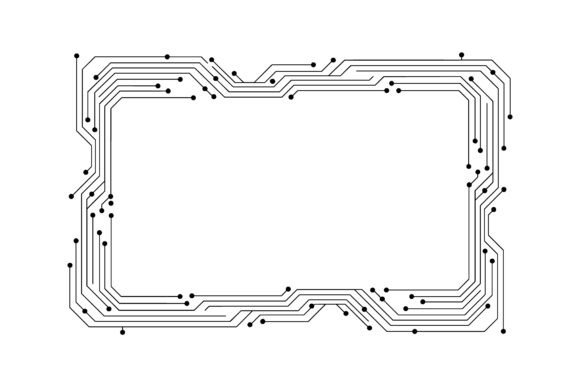 Digital Circuit Board Tech Frame Vector Guide