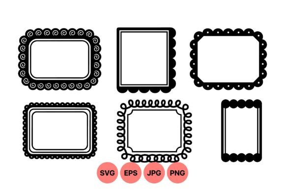 Elegant Doodle Frame Collection: A Versatile Tool for Modern Design