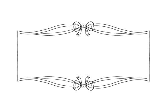 Elegant Ribbon Bow Wedding Frame Vector: The Ultimate Decorative Element for Your Designs