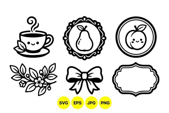 Elevating Visual Communication with Cute Kawaii Fruit Frame Icons