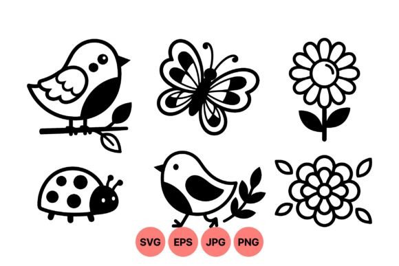 Evaluating the Utility of Cute Black and White Nature Clipart for Modern Design