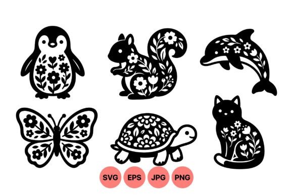 Floral Animal Silhouette SVG Art: A Guide to Choosing and Using High-Quality Vector Designs