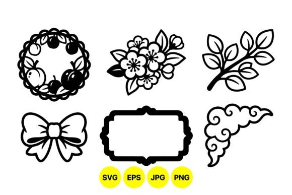 Floral Frame and Bow Clipart: Elevating Design with Timeless Elegance