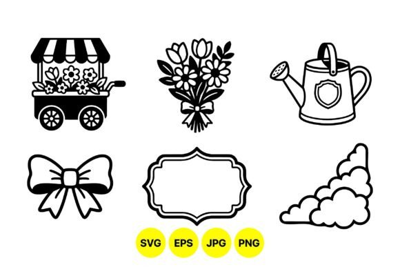 Floral Garden SVG Clipart Pack