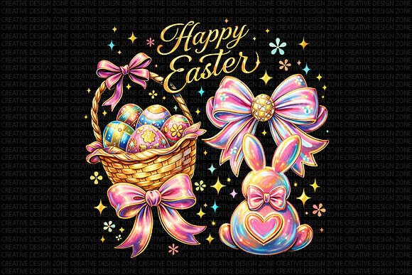 Happy Easter Pastel PNG: Elegant Designs