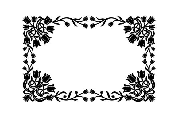 Luxury Silhouette Tulip Border Vector: A Strategic Asset for Professional Design