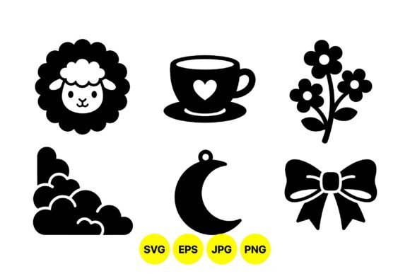 Mastering Minimalist Design with Cute Black Silhouette Icons