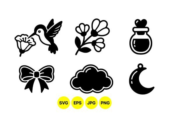 Mystical Nature Icon Set: Elevating Design with Ethereal Silhouettes