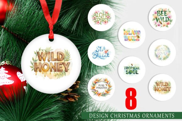 Reimagining Holiday Decor with the Tropical Bee Watercolor Ornament PNG Collection