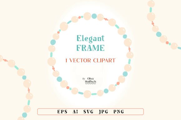Round Beaded Pearl Vector Frame Clipart: Elevating Your Design Projects