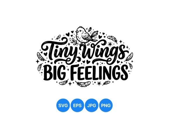 Tiny Wings Bird Quote Design: Merging Whimsy with Professional Versatility