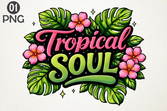 Tropical Soul Floral PNG Clipart Design: Elevate Your Creative Projects