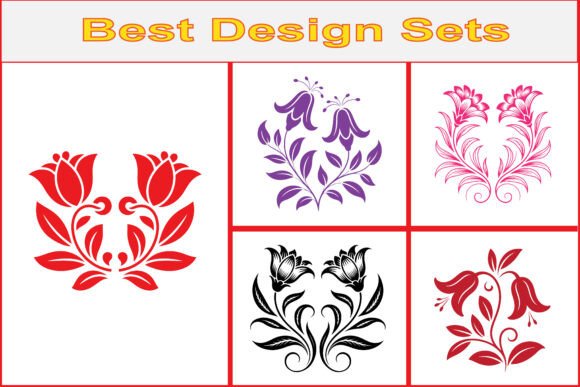 Vintage Floral Vector Ornament Bundle: Elevating Modern Design with Timeless Botanicals