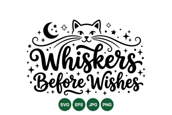 Whiskers Before Wishes Design: A Playful Vector Art Solution for Creators