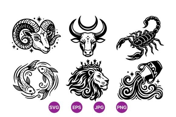 Zodiac Animal Tattoo Icons: Bold Celestial Symbols for Modern Design